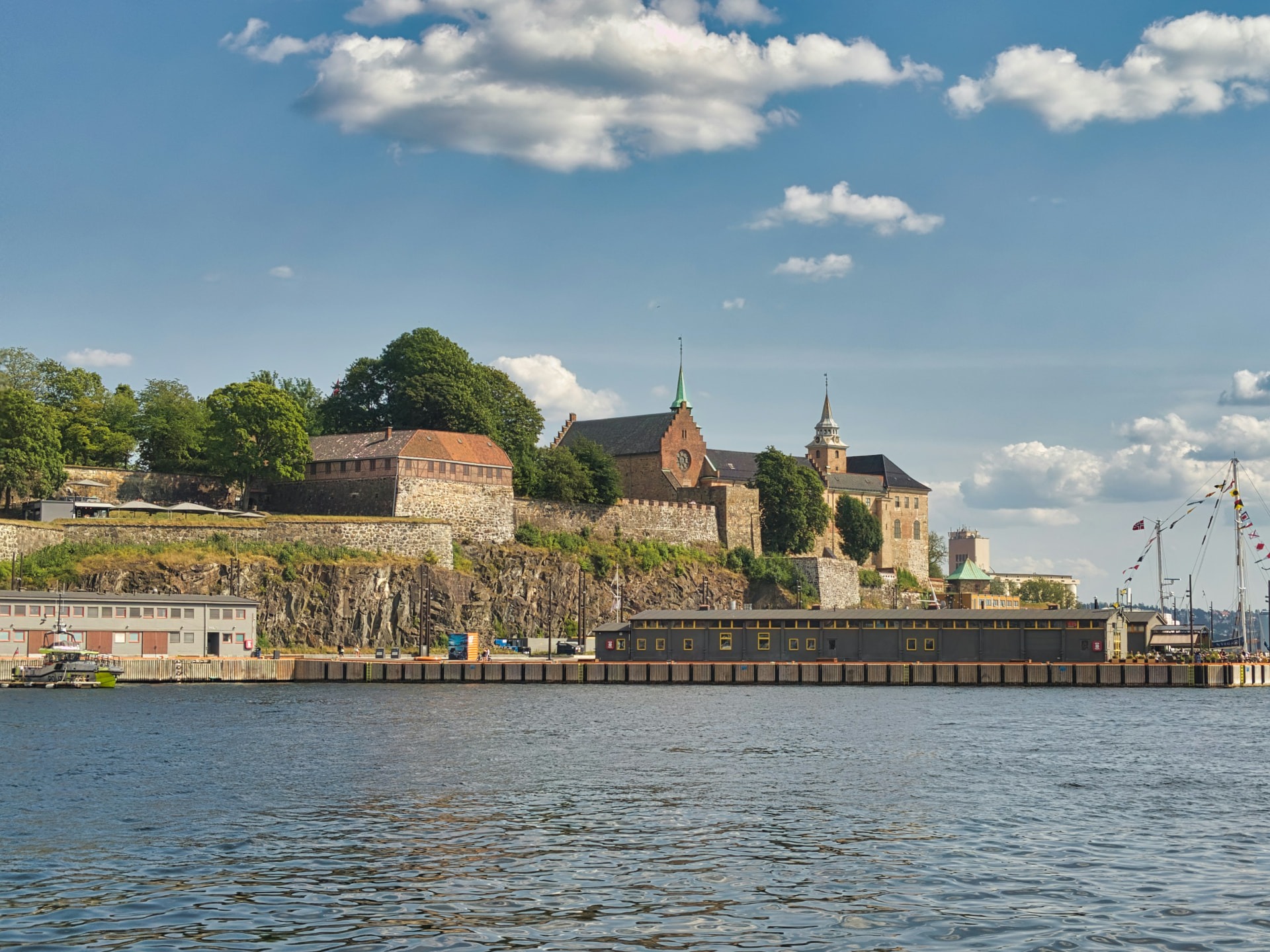 Akershus Fortress overlooking Oslo's waterfront