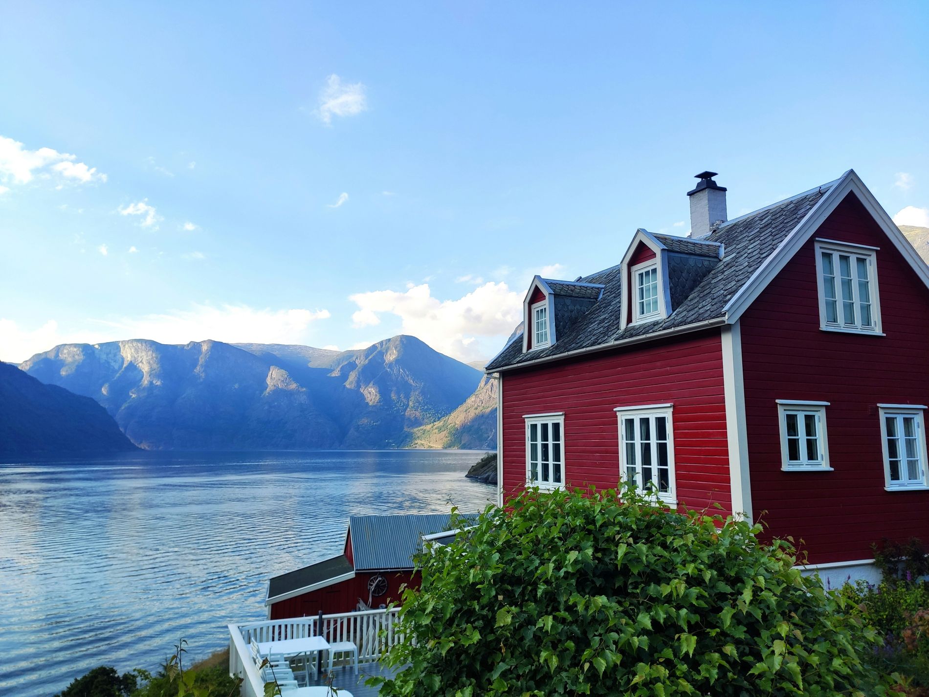 House beside Aurlandsfjord in western Norway