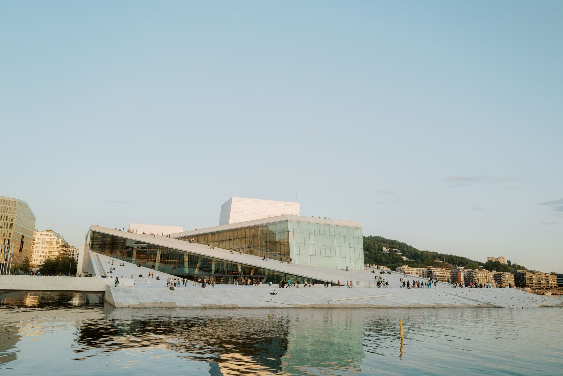 The Oslo Opera House and the Bjørvika waterfront
